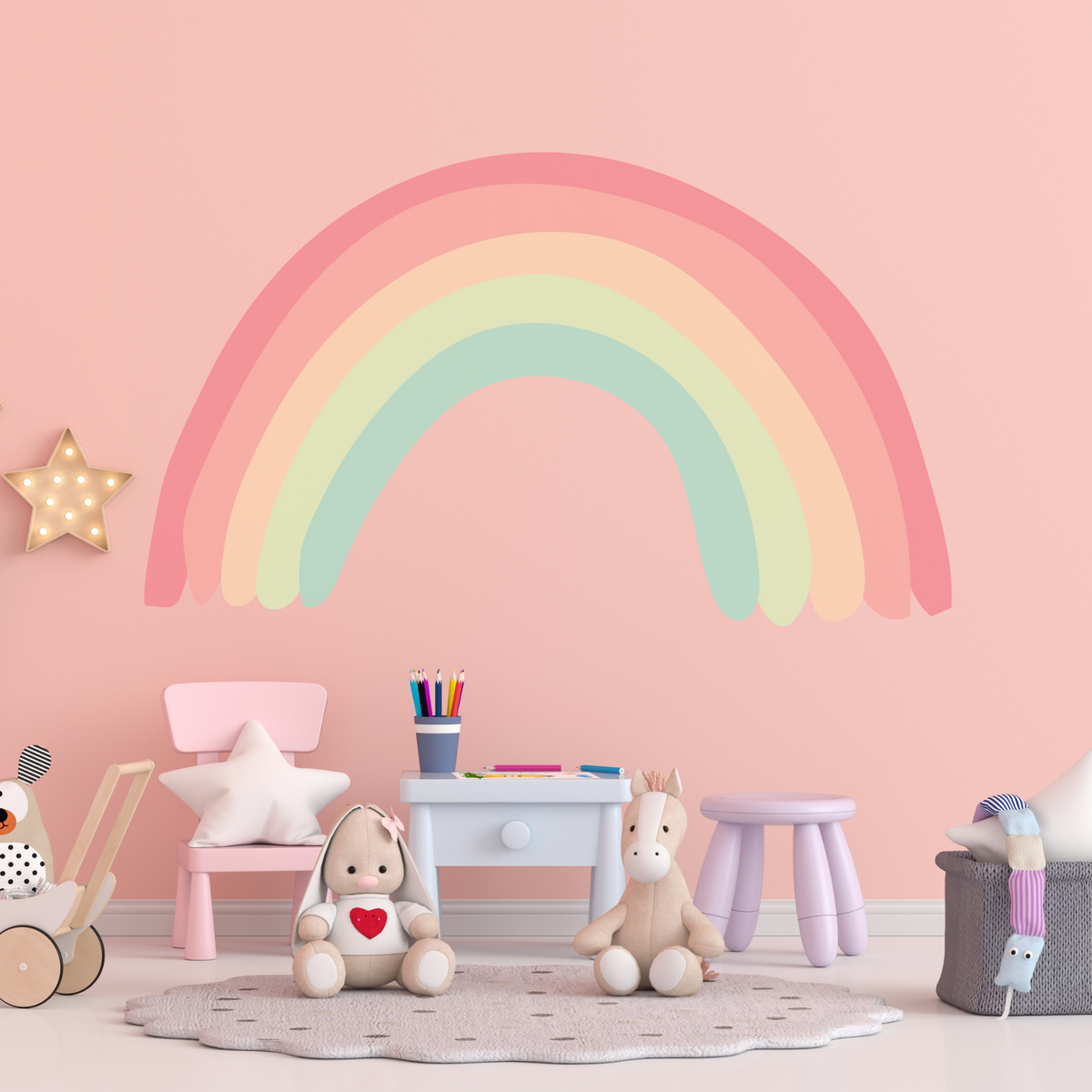 Rainbow Wall Decals HP Designs Happy Prints