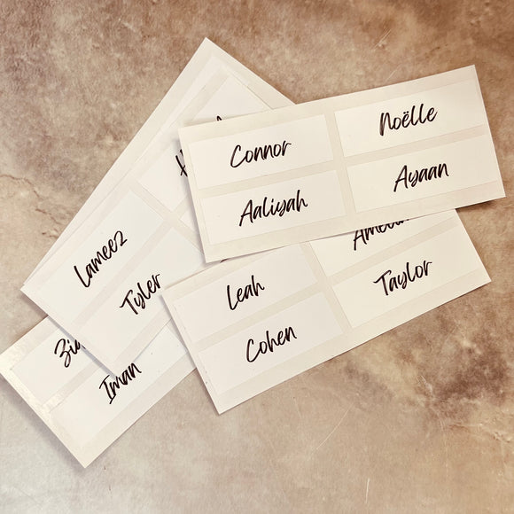 Individual Name Stickers for Party Packs