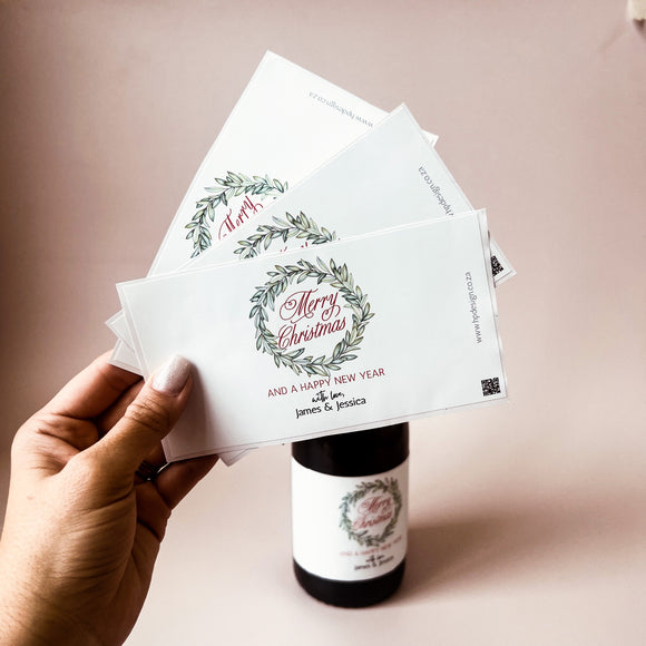 Christmas Wine Labels